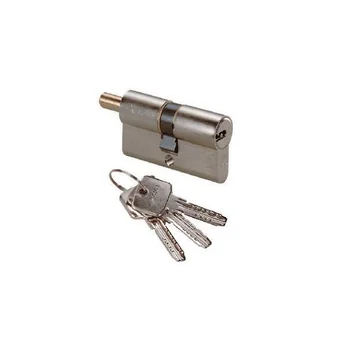 

CISA Astral Cylinder x knob T/PL 0A3S2-85-0-12 mm.79 D Brass nickel plated with 3 keys