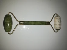 Rodillo masajeador Facial de piedra de Jade, masajeador Natural para cara, ojo, cuello, Guasha raspador, herramientas adelgazantes de belleza