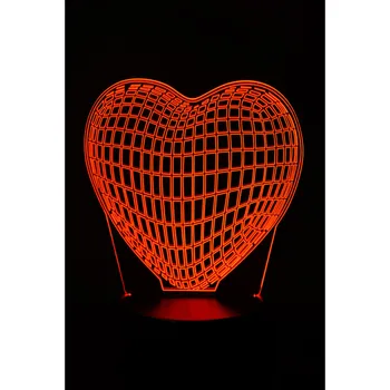 

3D LED Heart lamp 3 colors