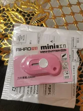 Aihao-minicortador de papel coreano Kawaii, cuchillo de utilidad con letras, suministros domésticos para oficina y papelería