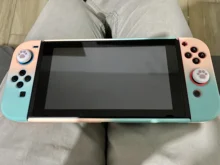 Funda rígida protectora para consola Nintendo Switch, carcasa trasera desmontable colorida, color rosa, Kawaii