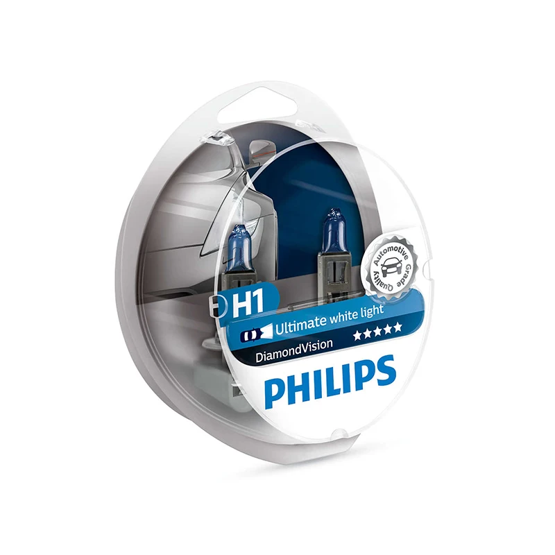 Philips Авто головной свет 12258DVS2 Галоген 2шт H1 белый холод Дальний свет Ближний свет головное освещение