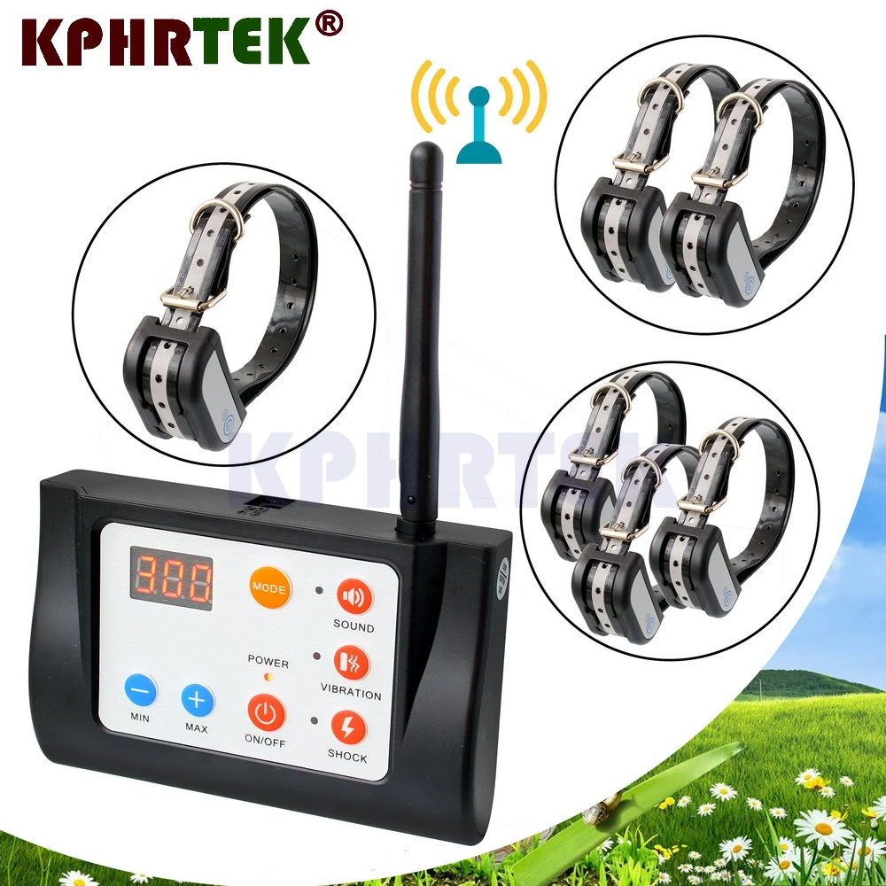 Electronic Wireless Dog Fence Training 2 In 1 Collar With Electr