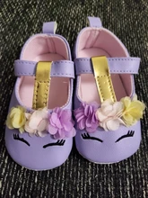 Zapatos de unicornio con flores para niñas pequeñas, calzado de piel sintética con suela blanda para cuna, primavera y otoño, de 0 a 18M, novedad de 2019