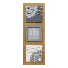 Держатель для фотографий Free Spirit коричневый серый 119901 BigBuy Home