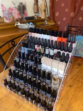Organizador de exhibición de esmalte de uñas acrílico, 2-3-4-5-6-7 capas, manicura, cosméticos, soporte para presentación de joyería, caja de maquillaje de acrílico transparente