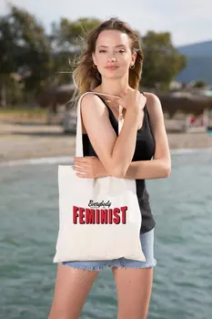 

Angemiel Bag Everybody Should Be Feminist Shopping Beach Tote Bag