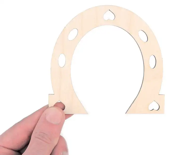 

Wooden horseshoe (10x10,8cm) Shape Art Projects Craft Blank Heart Tag Decoration Gift Decoupage Laser Cut 0046