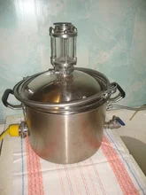 Pot Fermenter Distillation Boiler-Tank with Bell-Lid Sanitary-Steel SUS304 55L New