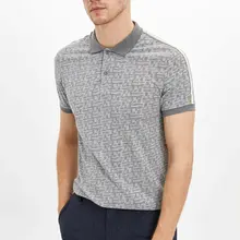 Дефакто Мужская модная рубашка поло для мужчин на каждый день чистый цвет свободные короткие рукава мужские комфортные топы Лето Новинка-L6764AZ19AU