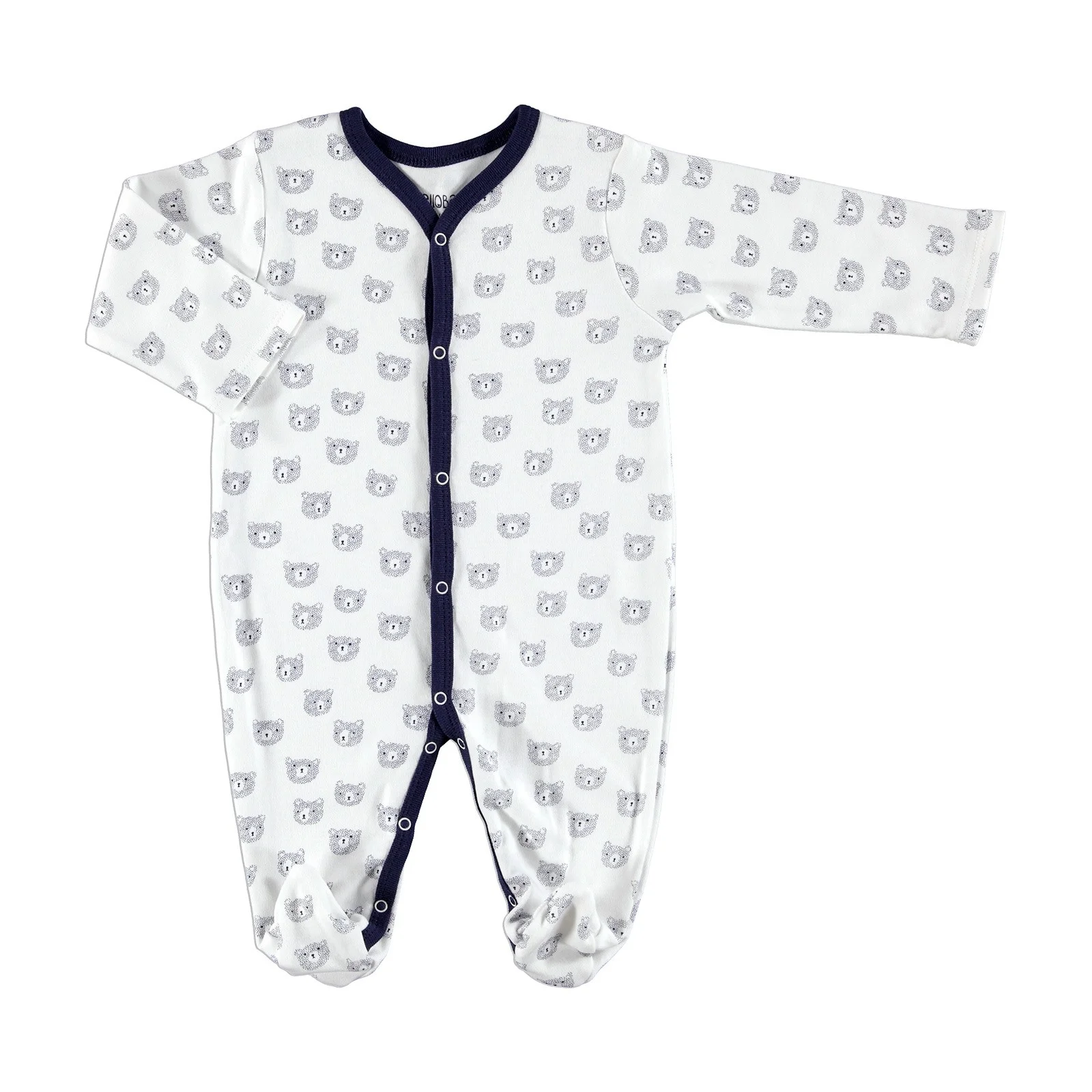 

ebebek HelloBaby Teddy Bear Theme Baby Footed Snap Romper