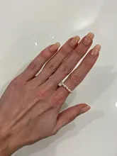 FFLACELL alta calidad Natural de agua dulce perla Multi-Cuentas anillo dedo joyería continuo círculo minimalista anillo de fiesta joyería