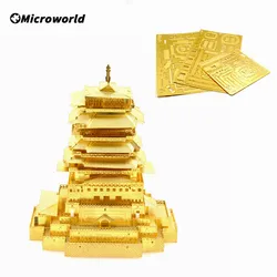 Microworld – Puzzle Nano 3D en métal pour adultes, Kits de construction de la tour Yue Wang, modèles, jouets éducatifs découpés au Laser, cadeaux pour adultes 