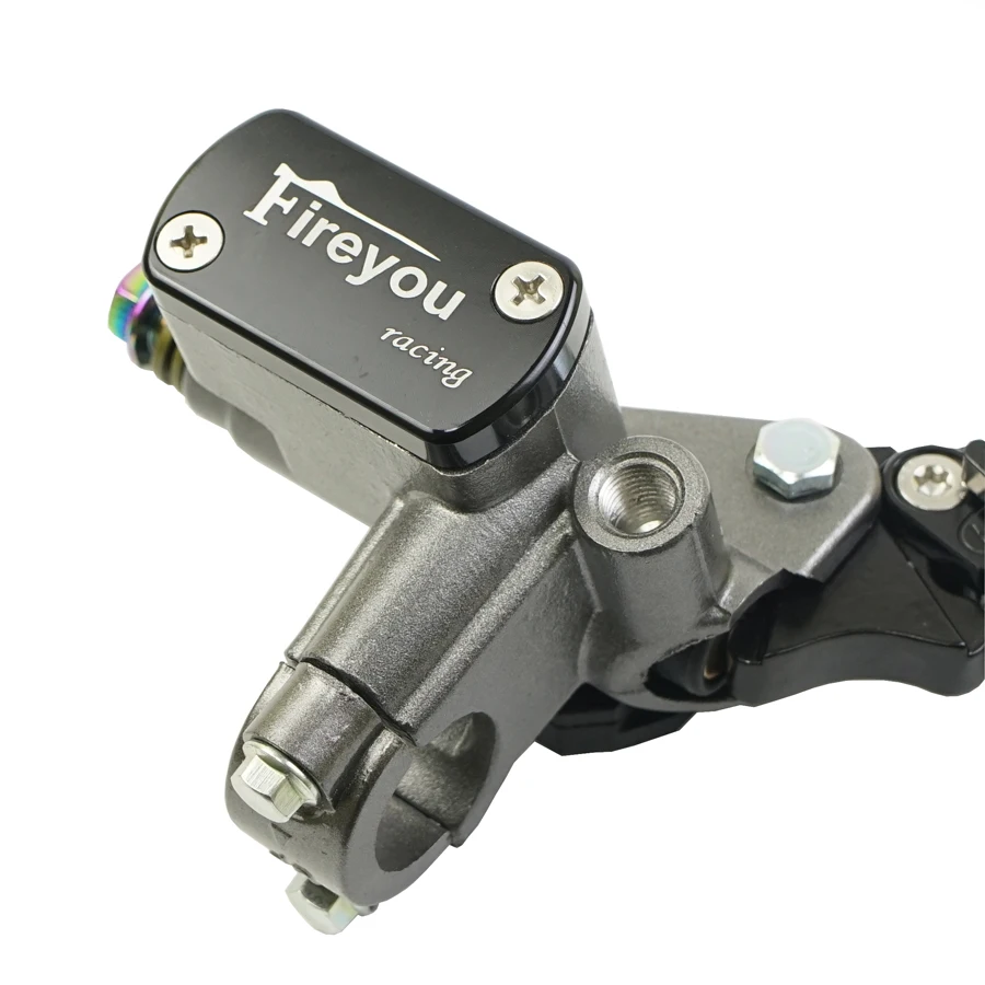 Motorcycle brake lever motorcycle clutch master cylinder rod 14mm piston 1 pair universal motorcycle master cylinder lever brake hydraulic clutch pump 22mm for Honda Yamaha Kawasaki Suzuki