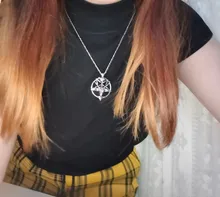 Collar con colgante de cabeza de cabra y calavera de Dios, pentagrama Retro, suerte, satanismo, occulta, Metal, Vintage, plateado, Estrella