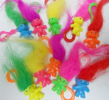 

8 pc Colorful Lucky Troll 2.5cm Plastic clip Fun Birthday Party Favor game Vending Gift Pinata Bag Filler Loot Gag Novelty