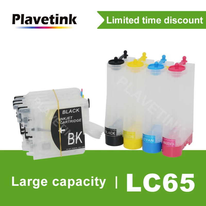 Plavetink LC65 CISS Ink Tank System For Brother DCP-J140W 145C 165C 185C 195C 197C 365CN 375CW Printer With Reset Chip | Компьютеры и