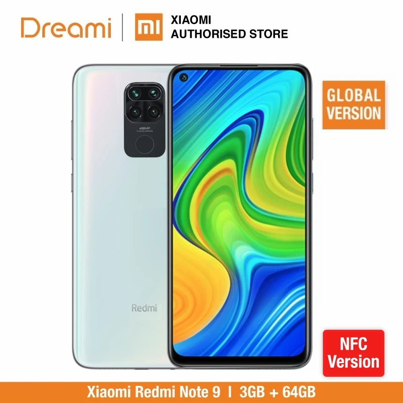Global Version Xiaomi Redmi Note 9 3GB RAM 64GB ROM NFC (Brand New / Sealed) redminote9, note9, Smartphone mobile Global Version Xiaomi Redmi Note 9 3GB RAM 64GB ROM NFC (Brand New / Sealed) redminote9, note9, Smartphone mobile