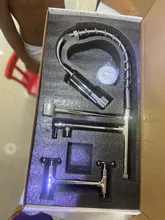 Faucets Wall-Mount Dual-Handle Gold Kitchen Black Crane-Tap Pull-Down Cold-Mixer Chrome