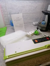 ATWFS-máquina de sellado al vacío, máquina de embalaje, ahorro de alimentos, bolsa de vacío de corte automático, 10 Uds.