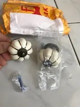 KAK de calabaza de cerámica de 40mm cajón perillas tiradores de puertas de armario agujero manijas del gabinete con tornillos manijas de muebles