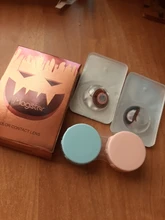 De Halloween Cosplay de contactos lente gato amarillo Manson Serie 2 unids/par anual de lentes de contacto de Color para los ojos maquillaje para Cosplay