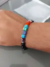Black Onyx Bracelets Men Natural 8mm Chakra Stone Beads Bracelet For Women Reiki Prayer