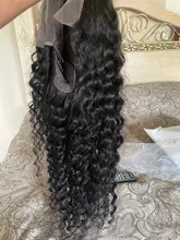 Enlaces de onda profunda pelucas de cabello humano 28 30 pulgadas peluca Frontal de encaje para las mujeres negras agua rizado peluca brasileña cabello humano Pre arrancado