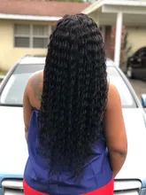 Pelo humano brasileño de 32, 34, 36 y 38 pulgadas, mechones de pelo rizado profundo, Hoho, 100%, pelo humano Natural, doble mechones, 1, 3, 4 mechones, cabello Remy grueso