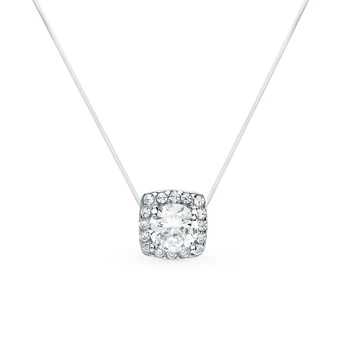 

Silver necklace with cubic zirconia sunlight