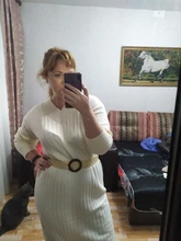 Knitted Dresses Robe Sweater Loose Maxi Oversize Long-Sleeve Winter Womens Vestido Autumn