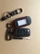 Cuero coche caso clave de Starline E63 E90 E91 E61 E95 E66 2-coche alarma LCD controlador remoto llavero transmisor llaves cubierta