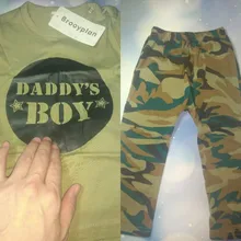 Conjunto de ropa de algodón para recién nacido, camiseta de manga corta con estampado de letras, pantalones informales, trajes para niños pequeños