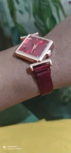 Conjunto de relojes de pulsera magnéticos para mujer, pulsera cuadrada de lujo de cuarzo, reloj de vestir femenino