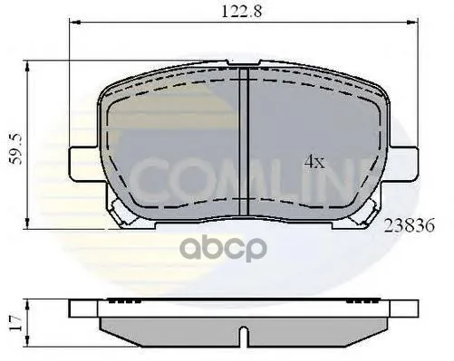 Колодки Тормозные Дисковые | Перед Прав/Лев | Toyota Avensis Verso 2.0vvt-I/D-4d 96- Comline арт. CBP01132
