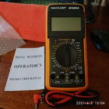 Multímetro Digital profesional DT9205A, medidor Manual de rango de voltaje, valores eficaces verdaderos, probador de transistores, herramienta de electricista
