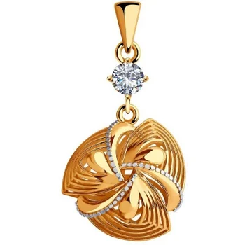 

Sokolov pendant with 1 cubic zirconia in red gold