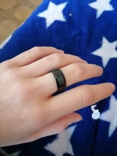 Anillo de acero inoxidable negro para hombre y mujer, joyería con abalorio, 2017