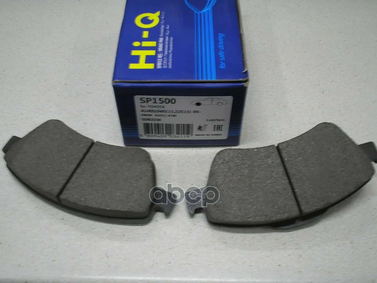 Колодки Тормозные Toyota Auris 1.33-2.2 07-(Великобритания) Передние Sangsin Brake Sp1500 Sangsin brake арт. SP1500