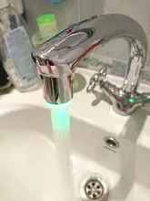 Zhangji Baño Led grifo aireador movido por agua ducha LED grifo Luz de ahorro de agua de la cocina de aireador 1/3/7 5 color elección