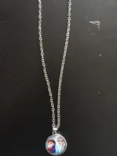 Disney Frozen 2-colgante de gemas para niña, collar de dibujos animados de princesa Aisha Anna, joyería de maquillaje de juguetes para niña