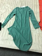 Satin Dress Mid-Long Femme Robe Long-Sleeve WOTWOY Elegant Women Vestidos Cotton Solid