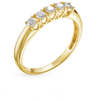

Gold ring with diamonds sunlight sample 585