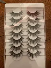 Pestañas postizas de visón 3D, 5/8/10 pares, naturales, suaves y esponjosas, voluminosas, largas y espectaculares, maquillaje de extensión de pestañas cruzadas