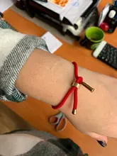 Brazalete de tamaño ajustable para hombre y mujer, pulsera de color rojo y negro tibetano budista, Milanese Lucky Red