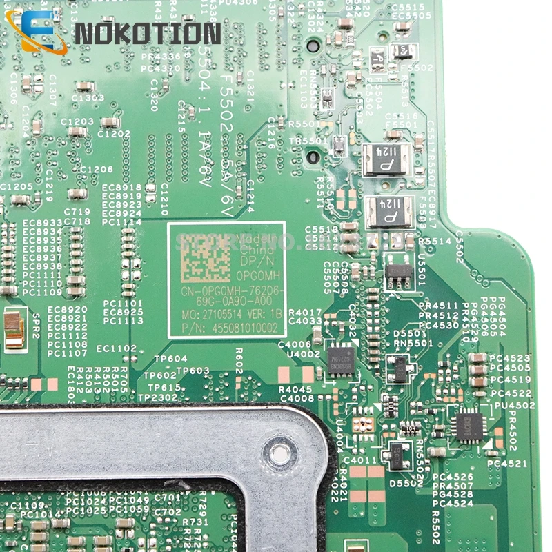 Very best  NOKOTION For Dell Inspiron 13 5000 5378 5578 laptop motherboard CN-0PG0MH 0PG0MH PG0MH SR2ZU I5-720