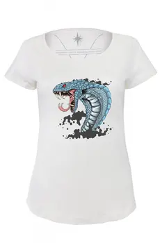 

Angemiel Wear Offensive Blue Color Python Cotton White Women 'S T-Shirt
