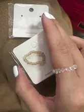 Anillo de cuentas de cristal de varios colores para mujer y niña, joyería para mujer y niña, Coreano hecho a mano elástica, anillos de fiesta apilados