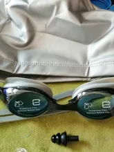 Gafas de natación antiniebla impermeables para hombre y mujer, equipo de piscina con tapones para los oídos, gafas deportivas de buceo para adultos y niños