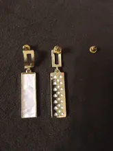 Stud-Earrings Jewelry-Making Acrylic Rectangle Personality Women Fashion Geometric Temperament